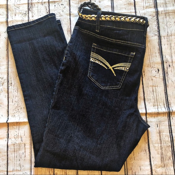 Style & Co. Denim - Style & Co. Dark Wash Embellished Pocket Jeggings